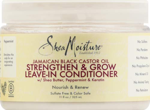  4. SheaMoisture Jamaican Black Castor Oil Strengthen & Restore Leave-In Conditioner is the best for strengthening. 