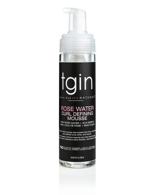  3. TGIN Rose Water Curl Defining Mousse comes in second place for curls. 