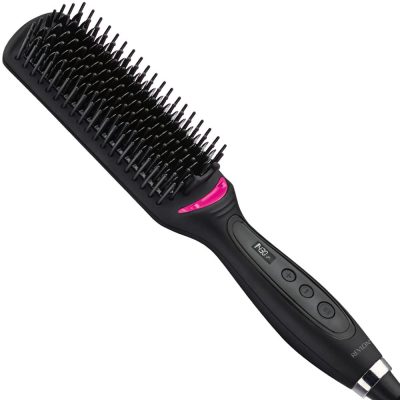  3. Revlon Hair Straightening Heated Styling Brush is ideal for thick hair. 