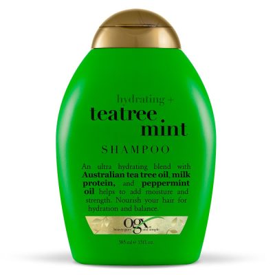  4. OGX Hydrating + Tea Tree Mint Shampoo is ideal for oily scalps. 