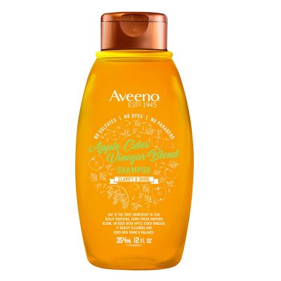  4. Aveeno Scalp Soothing Apple Cider Vinegar Blend Shampoo is the best drugstore shampoo. 